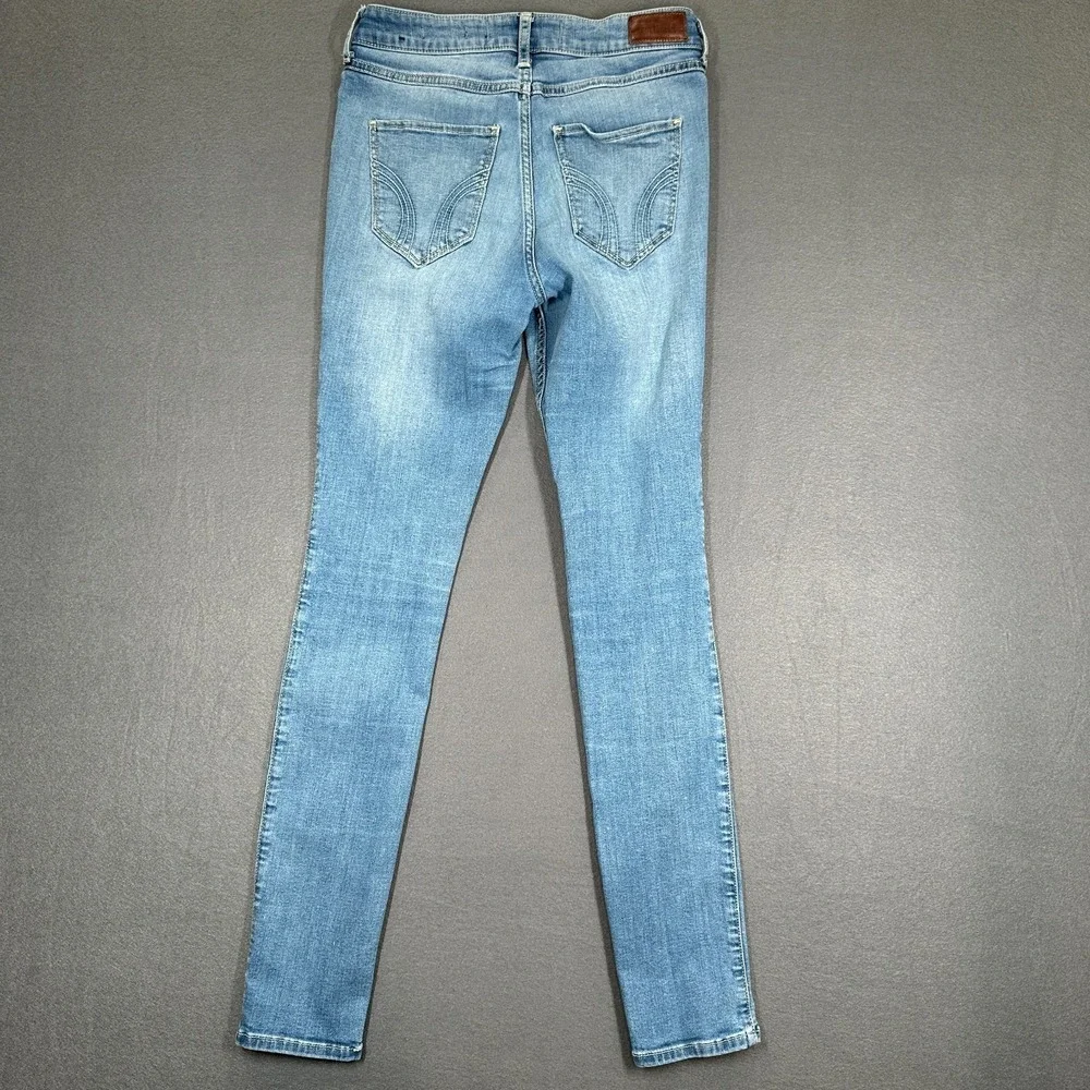Hollister Jeans Womens 5R Blue Denim Classic Stretch High Rise Crop Super Skinny